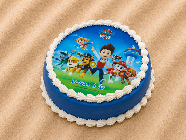 Paw Patrol-kage til børnefødselsdagen.